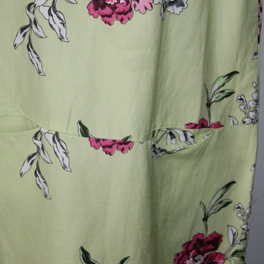 NWT Joules Floral Shift Tunic Dress Linen Blend Green Pink Short Sleeve HW6455 - Picture 6 of 9